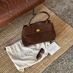 Sac à main Ciara en daim – Sac porté épaule en daim marron
