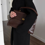 Ciara Essential Top Handle Bag – Dark Brown Leather Handbag