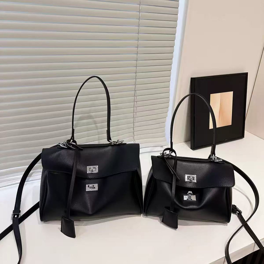 Sac à main Ciara Nova à poignée supérieure – Sac à main en cuir noir